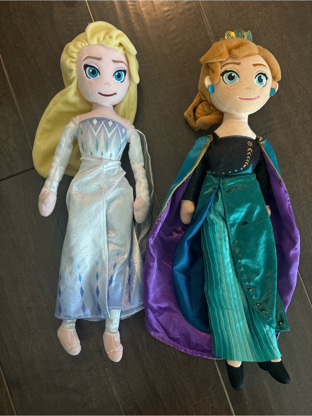 Disney Frozen Elsa & Anna Plush Dolls - Light Blue, Teal, Purple, Blonde